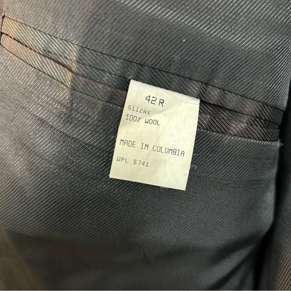 Oscar De La Renta Grey Houndstooth 100% Wool Blazer Size 42 Regular - Picture 11 of 11